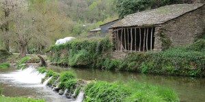 A house with a stream running through it
