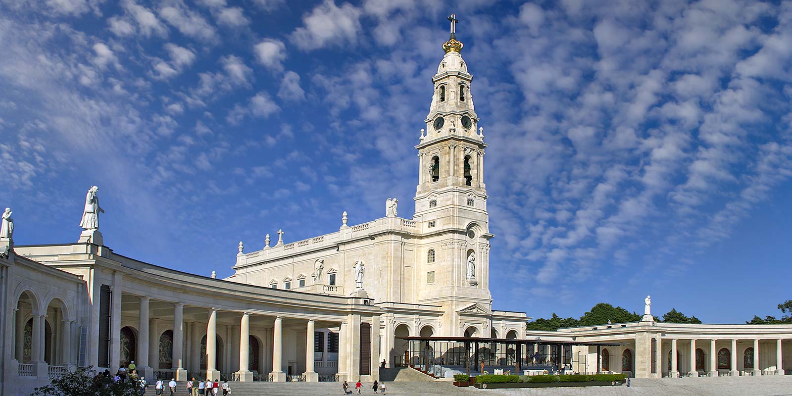 The iconic tower of the Sanctuary of Fátima