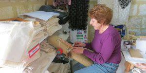 Woman weaving Gozitan Lace, known all over the world