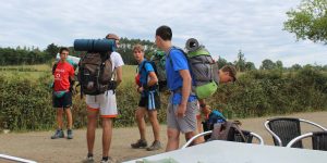 One of our young adult groups returning to the trail after a lunch stop.