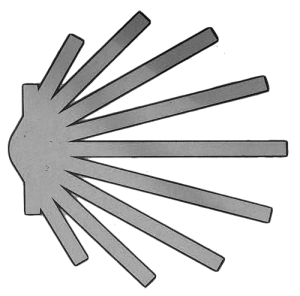 A black and white image of a fan