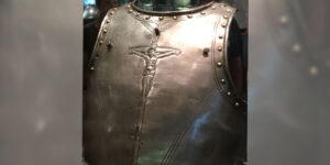 Cross on knight's armor in Malta.