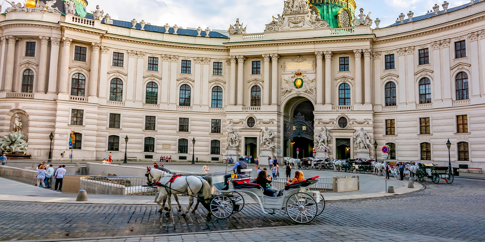 Hofburg palace on St. Michael square Vienna Austria