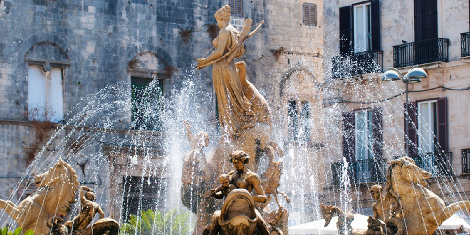 Beautiful fountain in Sicily.