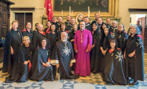 Order of Malta group in their robes with Archbishop