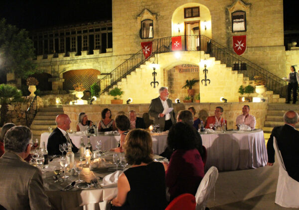 Our farewell dinner in Malta on the MEDSEAS tour.