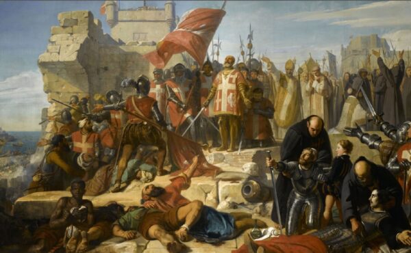 Lifting of the Siege of Malta by Charles-Philippe Larivière (1798–1876). Hall of the Crusades, Palace of Versailles.